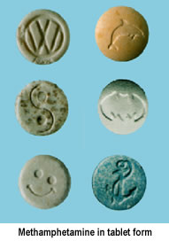 Methamphetamine in tablet form